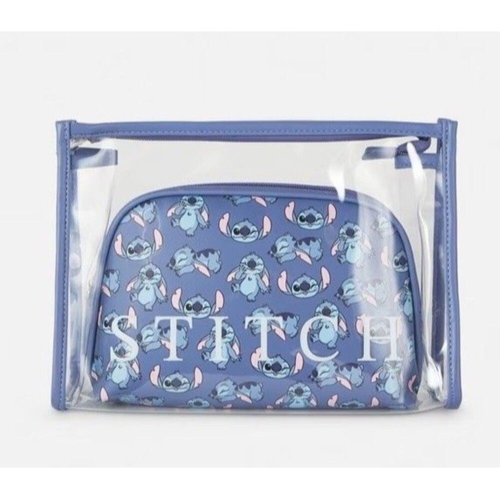 Disney Lilo & Stitch Set of 2 Makeup & Toiletry Bags - Primark - New